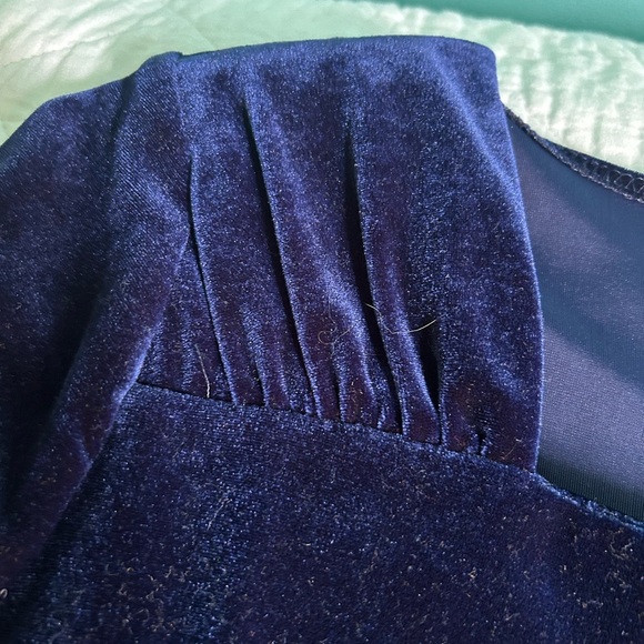 Vintage New Moves Retro Velvet Like Midi Dress - Picture 6 of 12